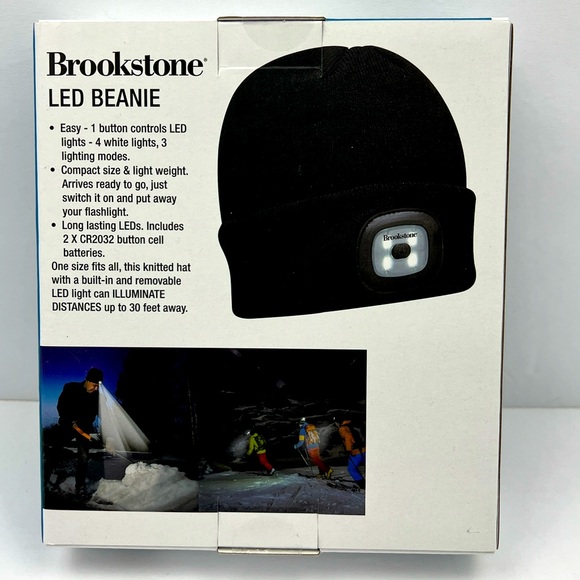 BROOKSYONE, LED BEANIE, BLACK COLOR, UNISEX, ONE SIZE FITS ALL, KNITTED HAT - Picture 3 of 10